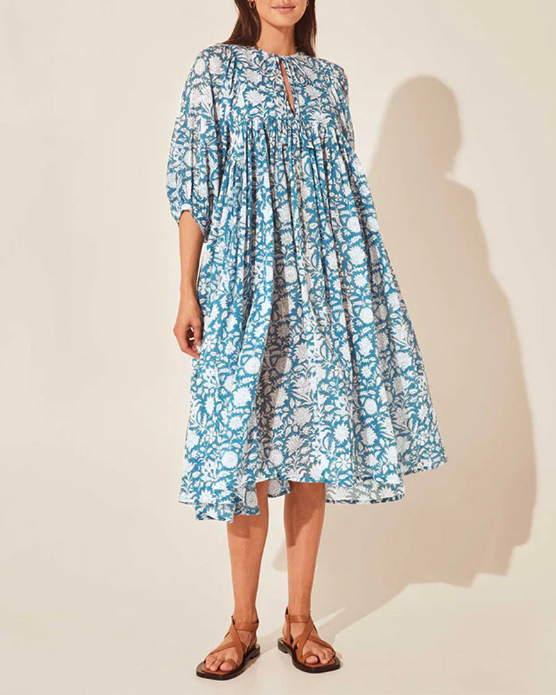 A-lijn Jurk - Informeel - Katoenmix, Polyester - Perfect voor Lente en Zomer