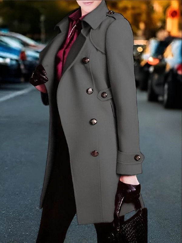 Wollen mantel voor dames Carolin