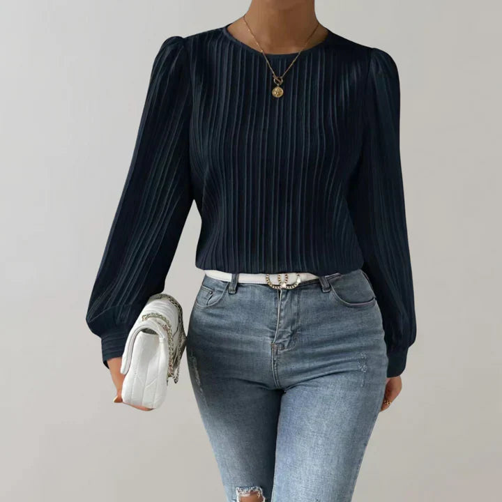 Uma | Stijlvolle Geplooide Blouse