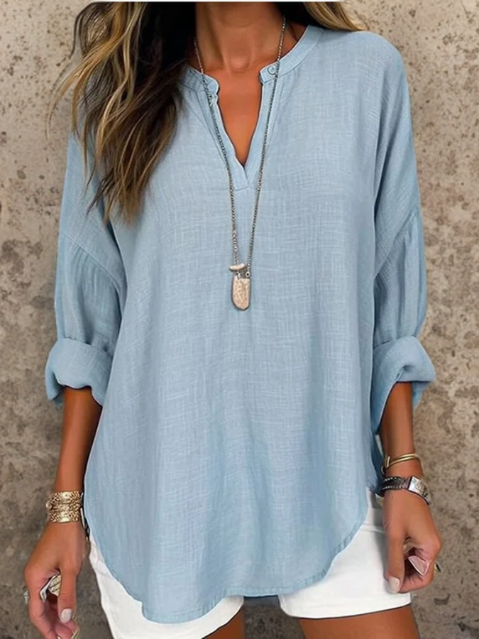 Ada – Lang strandshirt met mouwen