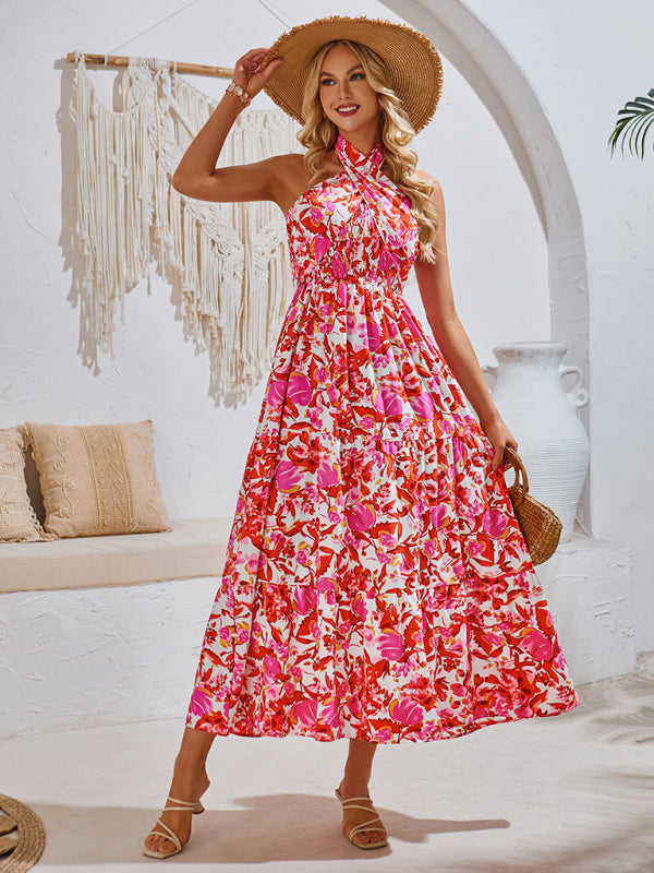 jurk met print en elegante halslijn van MW | Resort Style
