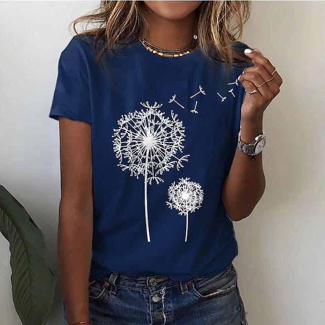 Renate - Elegant paardenbloem t-shirt voor een unieke look