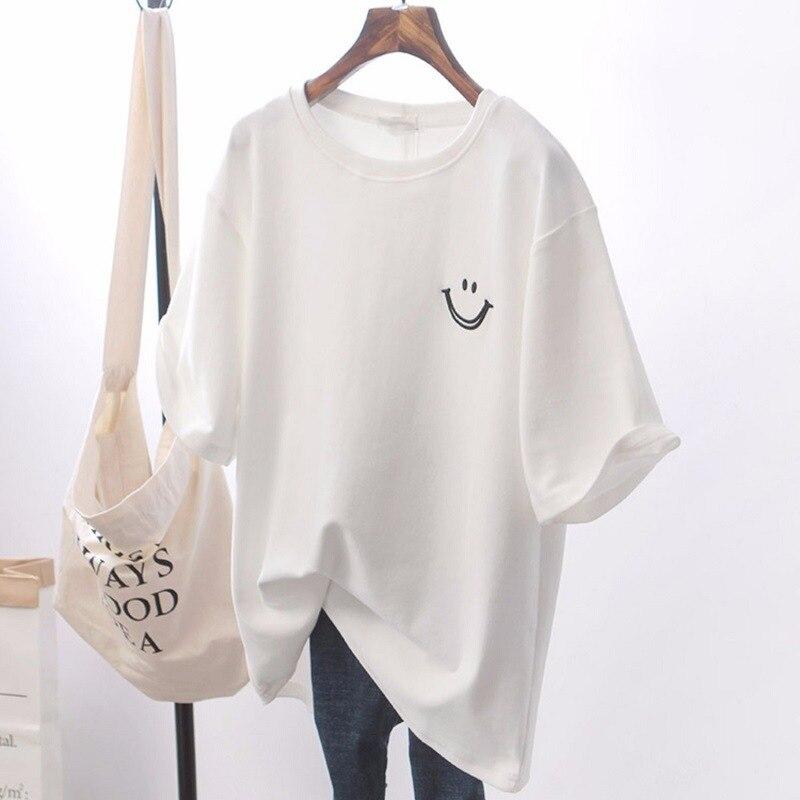 Estelle - Casual Smiley T-Shirt Voor Dames - Relaxed & Trendy
