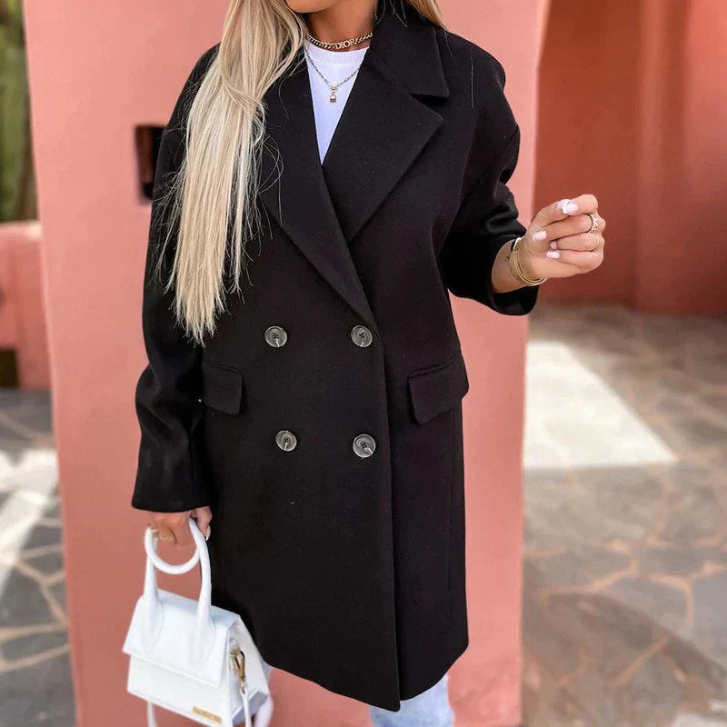 en moderne wollen jas Carmelie