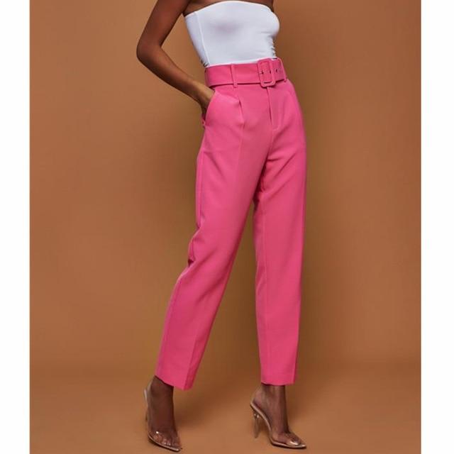 Emilia - Broek met hoge taille en riem
