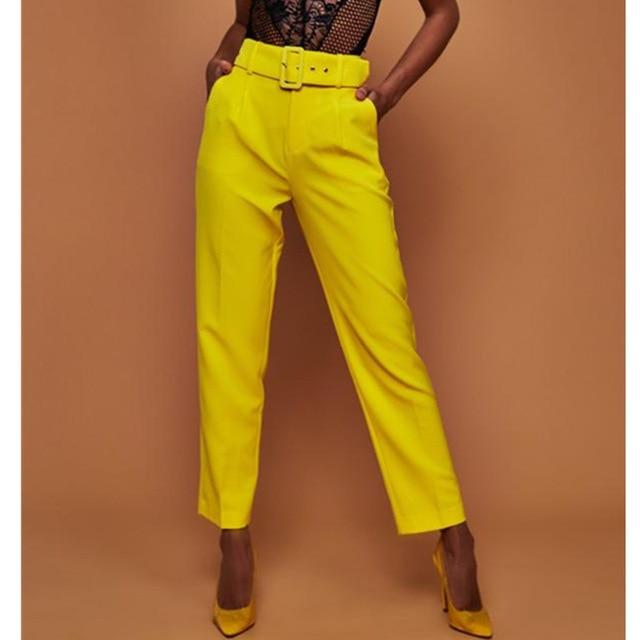 Emilia - Broek met hoge taille en riem