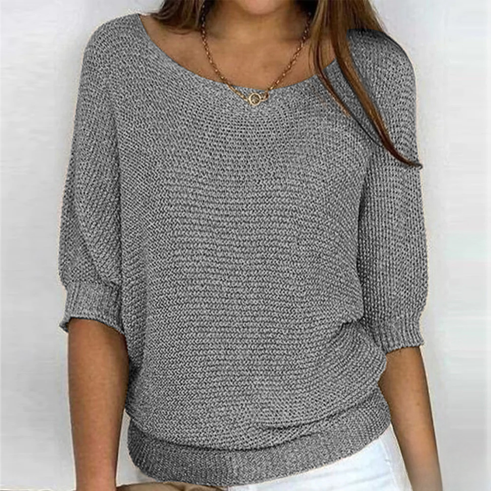 Glimmende gebreide top voor dames