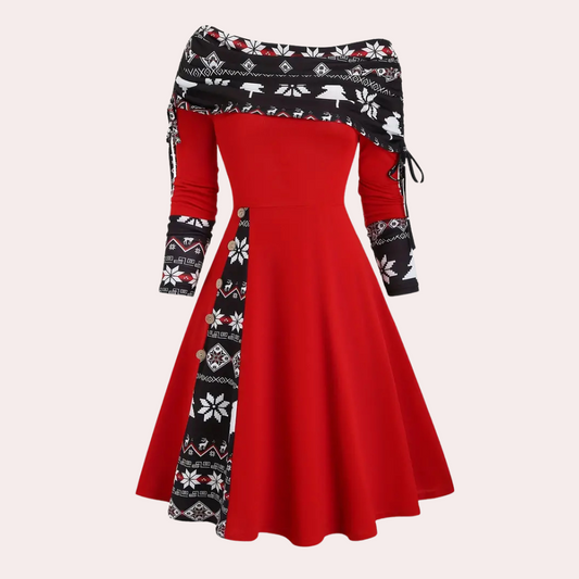 MADELINE Stijlvolle Kerstjurk voor Dames
