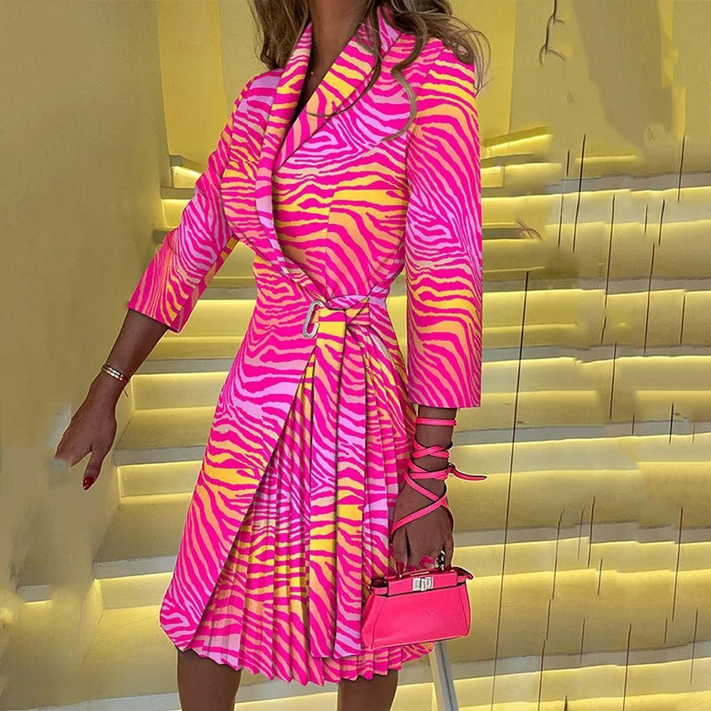 Alma Elegante geplooide jurk