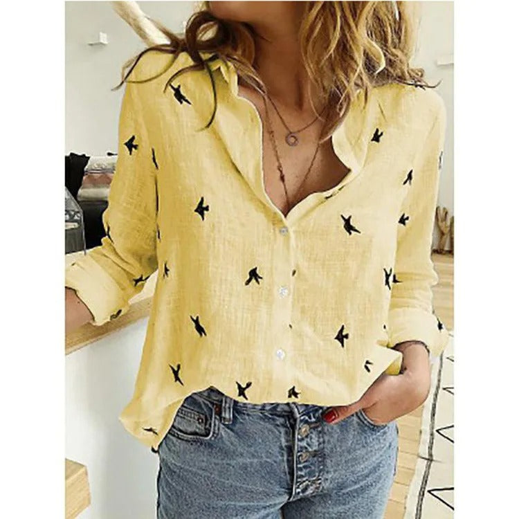 Courtney | Stijlvolle Katoenen Blouse met Knoopsluiting voor Dames