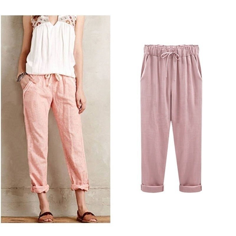 Envie d'été - Casual broek van katoen en linnen