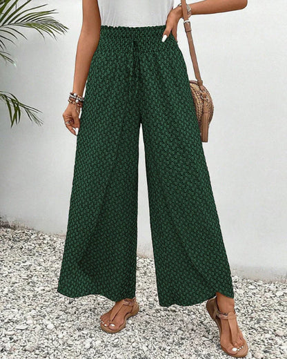 Amelia | Wijde Broek met Geometrische Print | Statement Look | Luchtige Stof