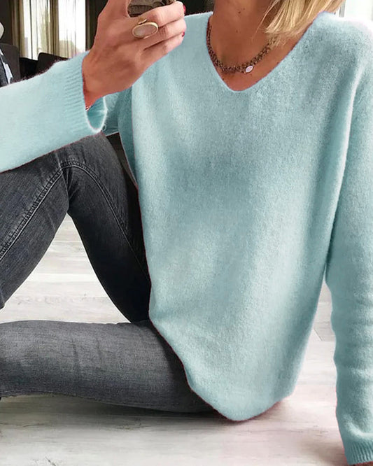 Mila | Dames trui met lange mouwen, effen, chic en comfortabel