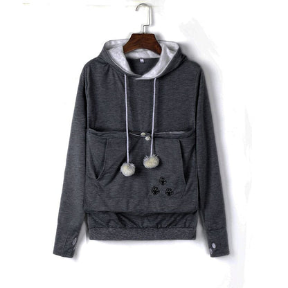 Fiorel - Knusse Pet Pocket Hoodie voor Vrouwen