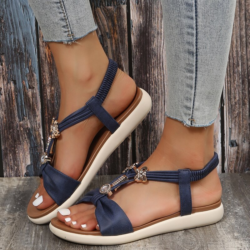 Camille® | Boheemse geïnspireerde platte sandalen