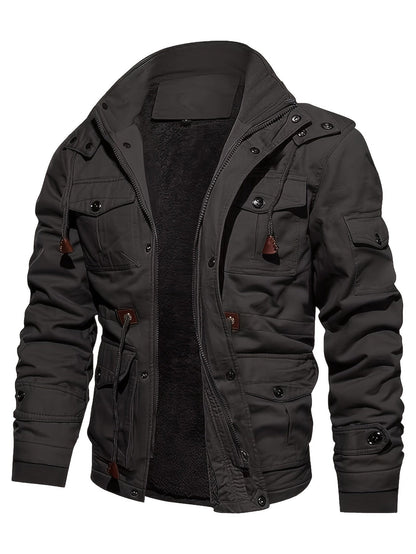 Tactische Warme Fleece Hooded Cargo Outdoor Jas Voor Mannen | Perfect voor buitenactiviteiten