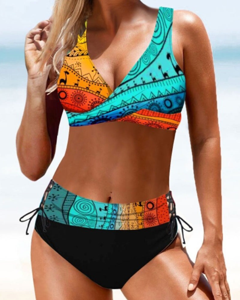 Kleurrijk bikini zwempak