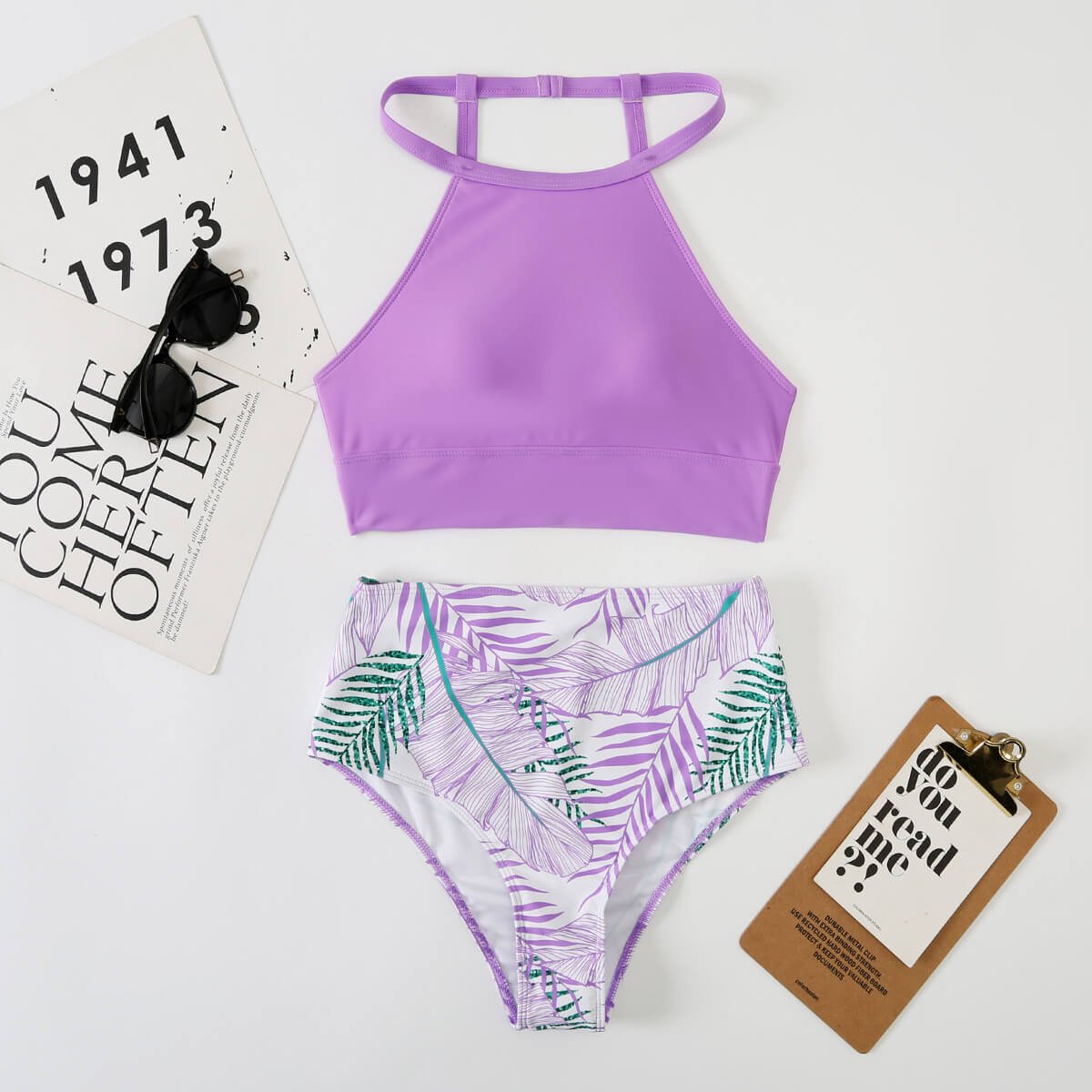 Justina® | Hoogsluitende bikinitop met hotstring