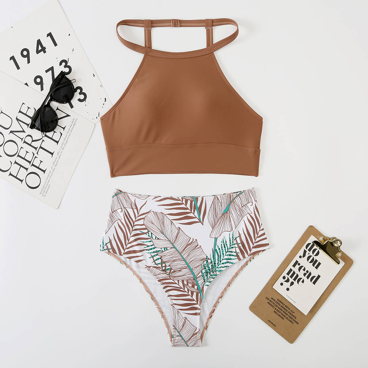 Justina® | Hoogsluitende bikinitop met hotstring