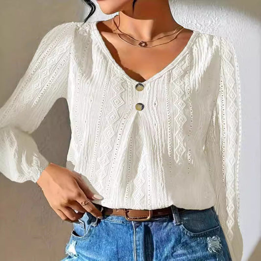 Eloise Eyelet Overhemd Top