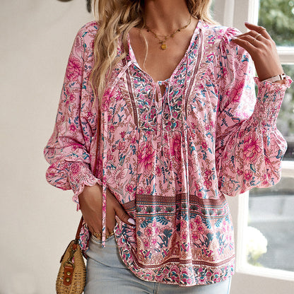 Elara Boho Bloemen Blouse