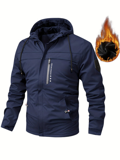 Warme fleece jas met capuchon voor buitenactiviteiten Voor mannen | Perfect voor buitenactiviteiten