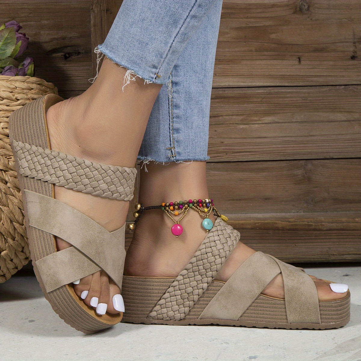 Hannah | Verweven Sandalen – Moeiteloos Moderne Look