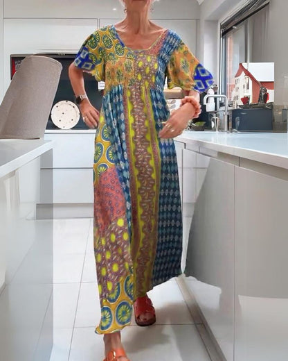 Bohemian jurk met paisley patroon
