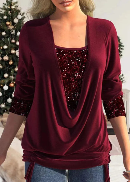 Blouse - Glamour Collectie - Glinsterende Details - Perfect voor Formele en Informele Evenementen