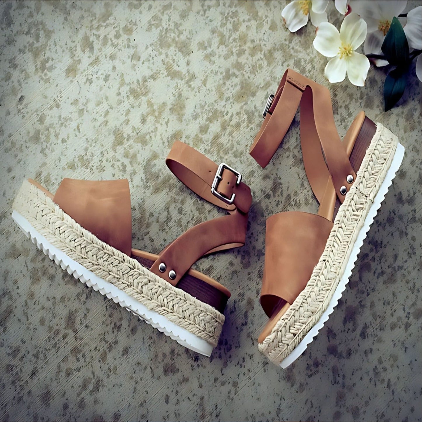 Jimena® | Damesplatformsandalen met verstelbaar enkelbandje