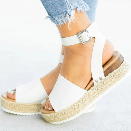 Jimena® | Damesplatformsandalen met verstelbaar enkelbandje