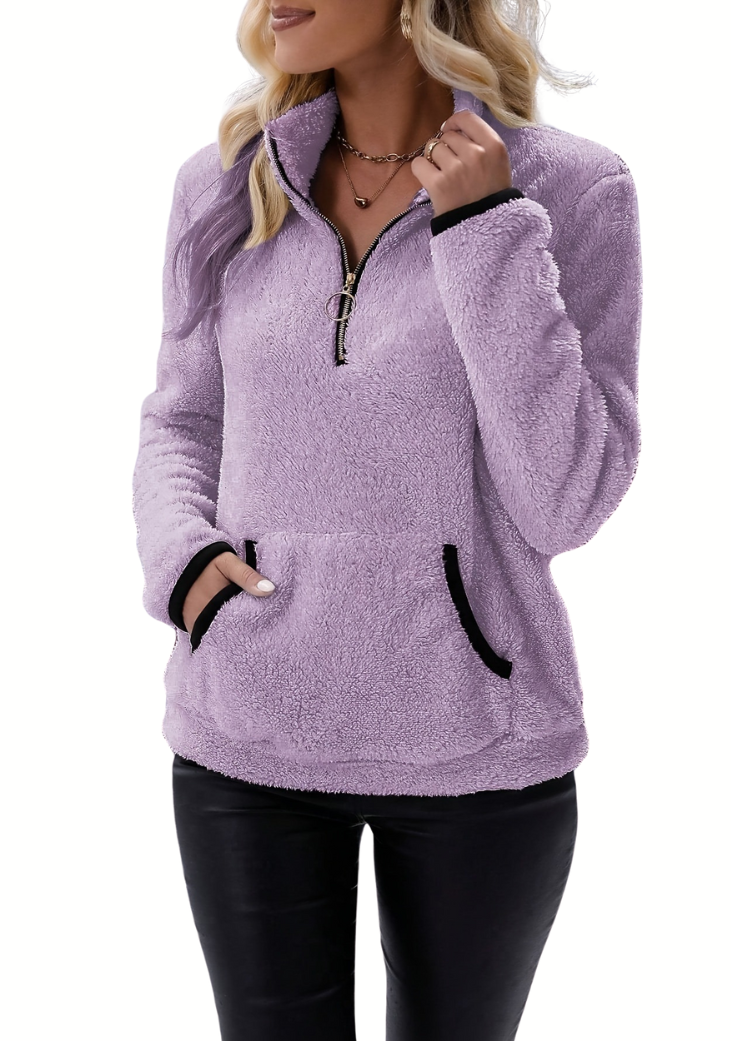 Sharon | Fleece met halve rits