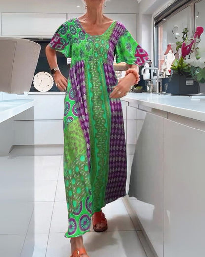 Bohemian jurk met paisley patroon