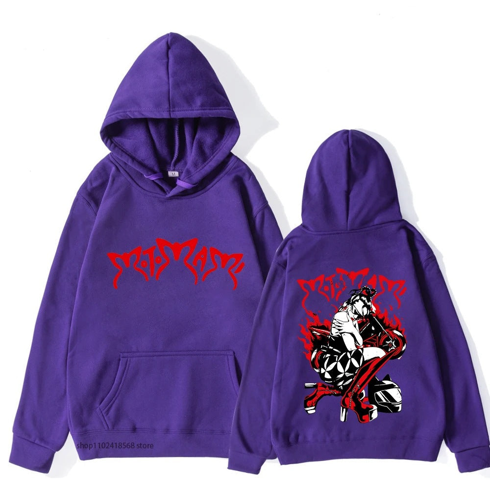 Heidi Mode | Motomami Rosalia Zwarte grafische hoodie