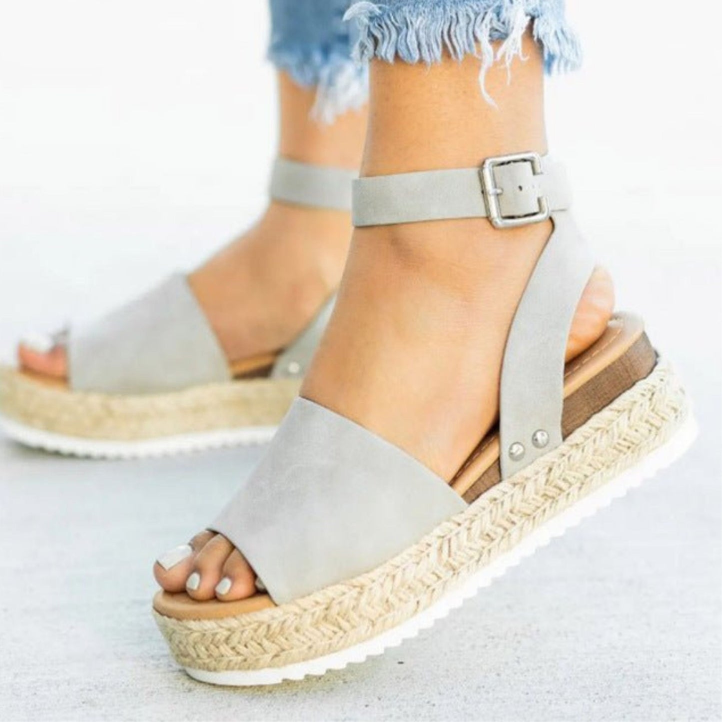 Jimena® | Damesplatformsandalen met verstelbaar enkelbandje