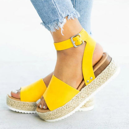 Jimena® | Damesplatformsandalen met verstelbaar enkelbandje