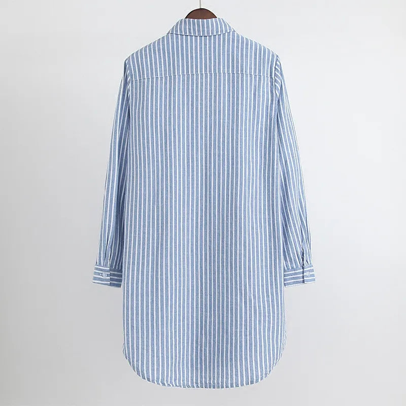 Gina - Blouse Oversize Femme Style Rayé