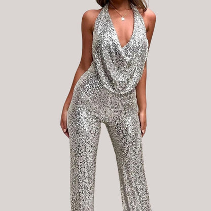 Elegante pailletten feestjumpsuit - Carlotta