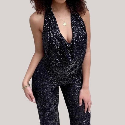 Elegante pailletten feestjumpsuit - Carlotta