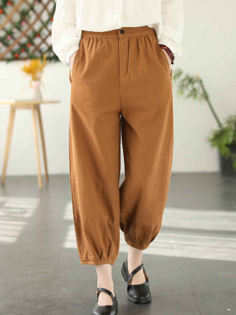 Fashion Casual Elastische Taille Losse Lange Harembroek