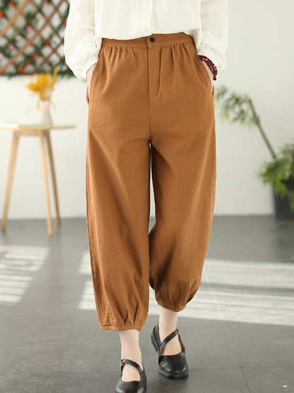 Fashion Casual Elastische Taille Losse Lange Harembroek