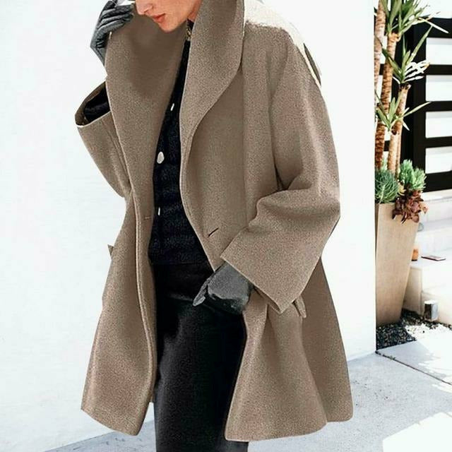 Yzra Coat | Loose Coat in Solid Color