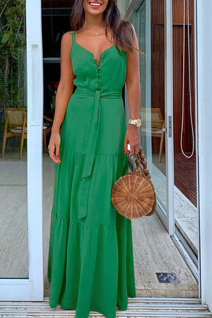 Klassieke vloerlange maxi jurk