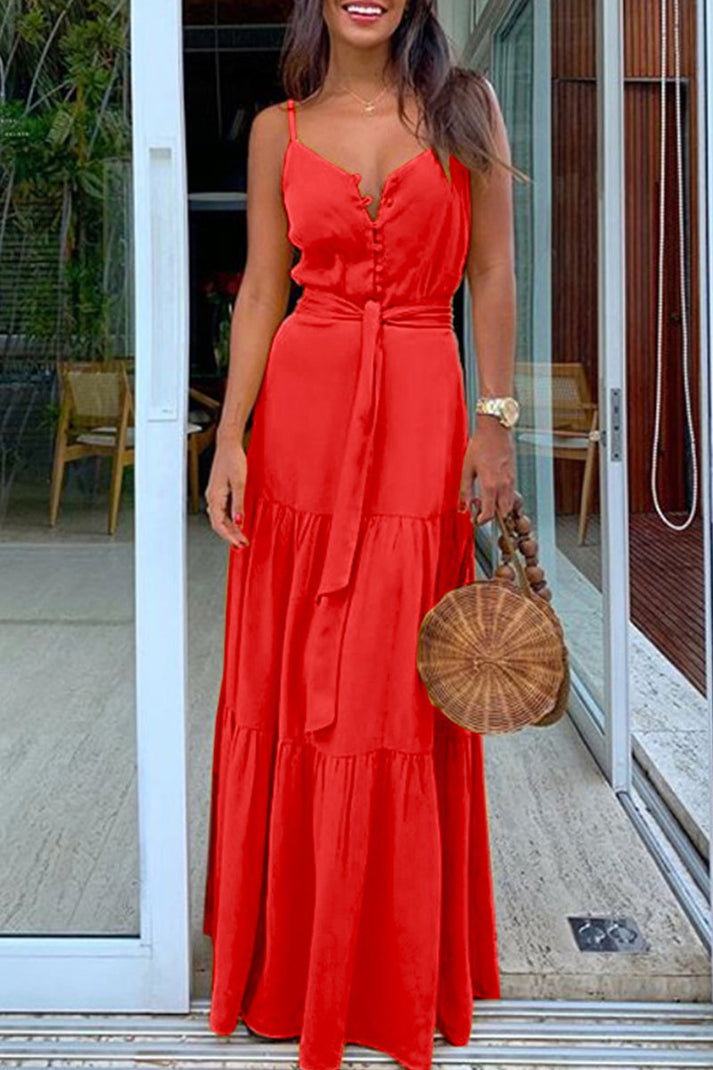 Klassieke vloerlange maxi jurk