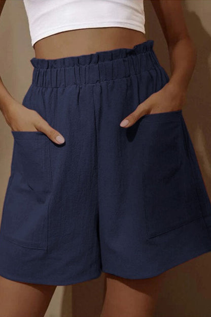 mode casual stevige tas losse hoge taille wijde broekspijpen