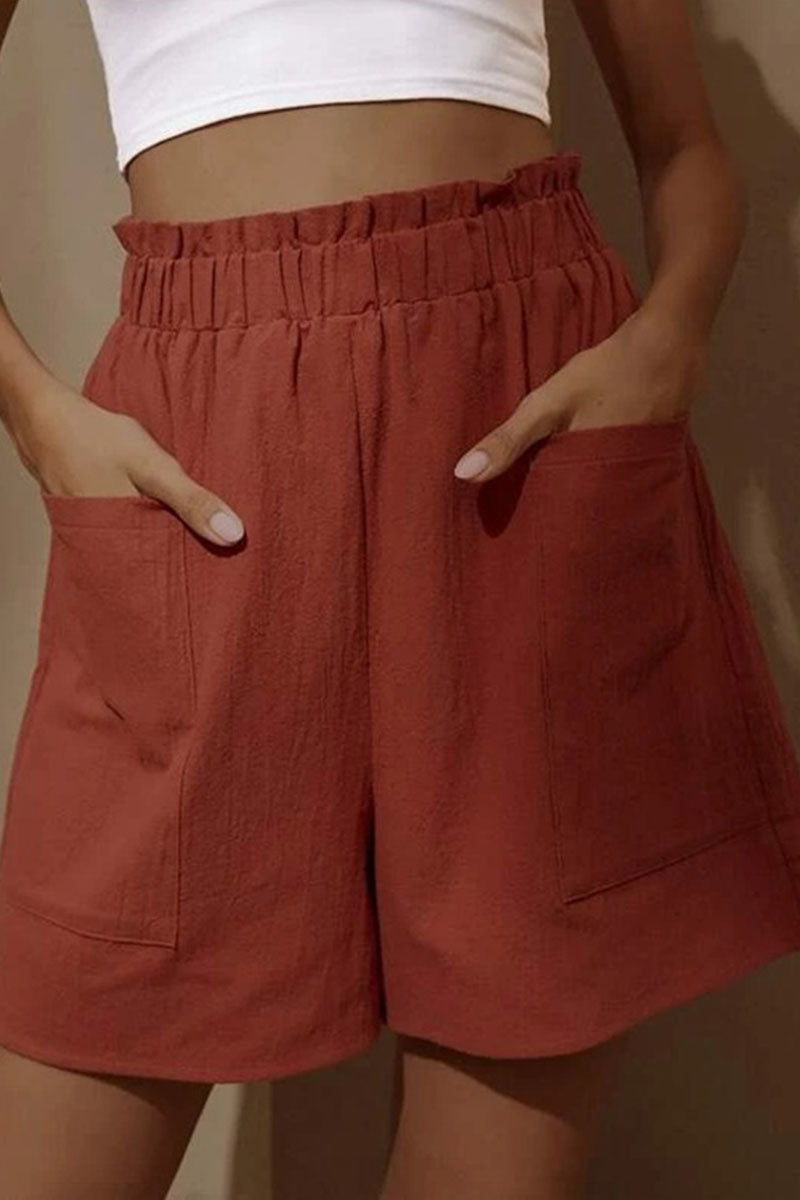 mode casual stevige tas losse hoge taille wijde broekspijpen