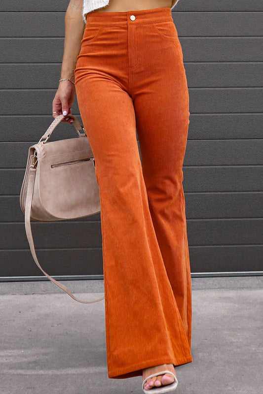 LD Sexy Casual Boot Cut Mid Waist Wijde Been Broekjes (4 Kleuren)