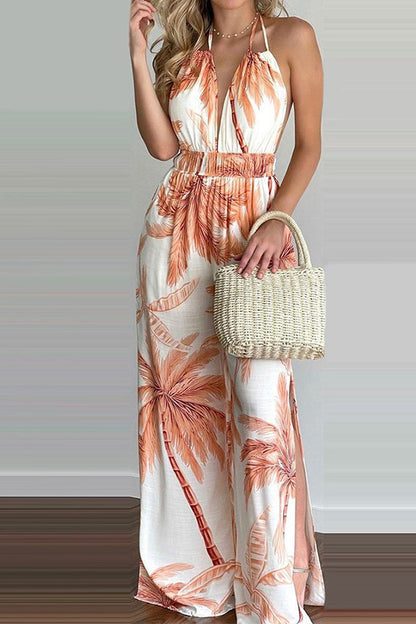 Zamira - Mouwloze Jumpsuit met Bloemenprint