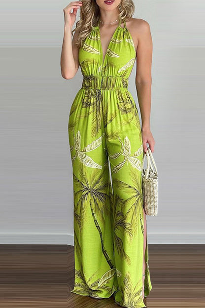 Zamira - Mouwloze Jumpsuit met Bloemenprint