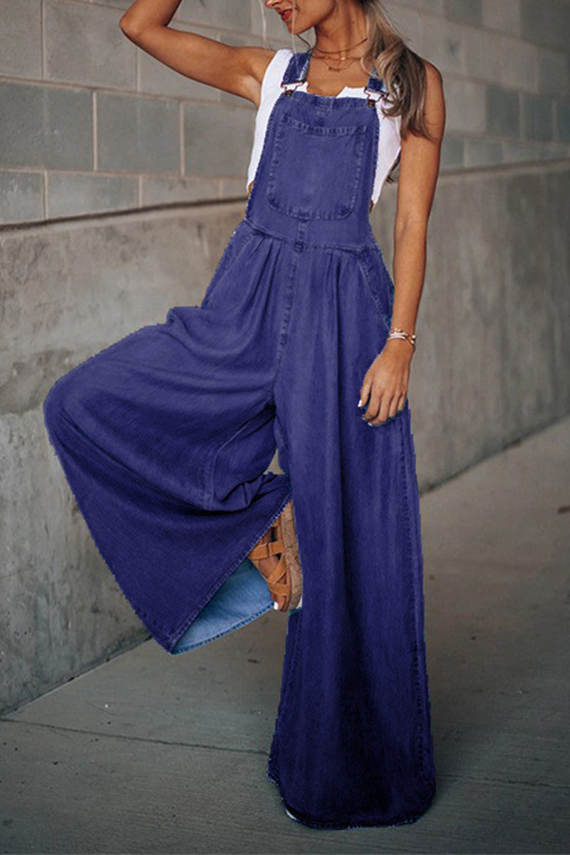 Fashion casual stevige tas voor spaghettibandjes losse jumpsuits (4 kleuren)
